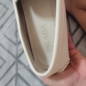 Men's White Prada Loafers Size 9.5
